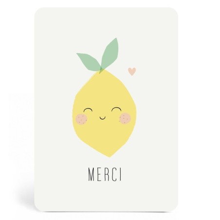 Carte 'Merci citron'