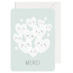 Carte 'Merci cœurs'