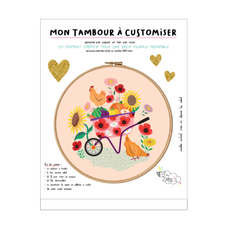 Kit tambour à customiser 'Au potager'