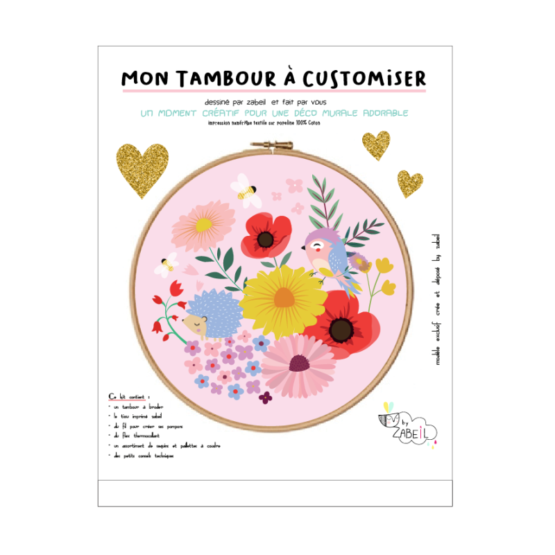 Kit tambour à customiser 'Champêtre'