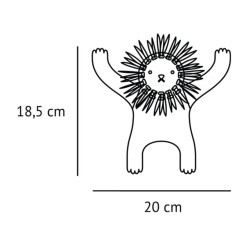 Patère lion (2 vis de fixation incluses)