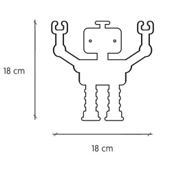 Patère robot (2 vis de fixation incluses)
